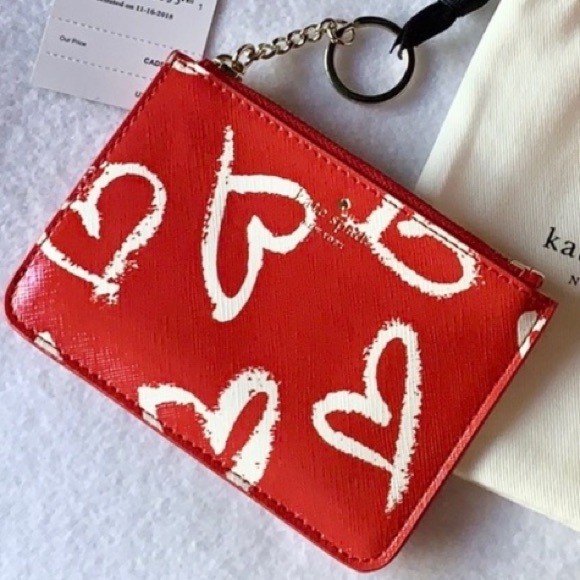 KATE SPADE BITSY LIPSTICK HEARTS WALLET BNWT - Picture 8 of 8